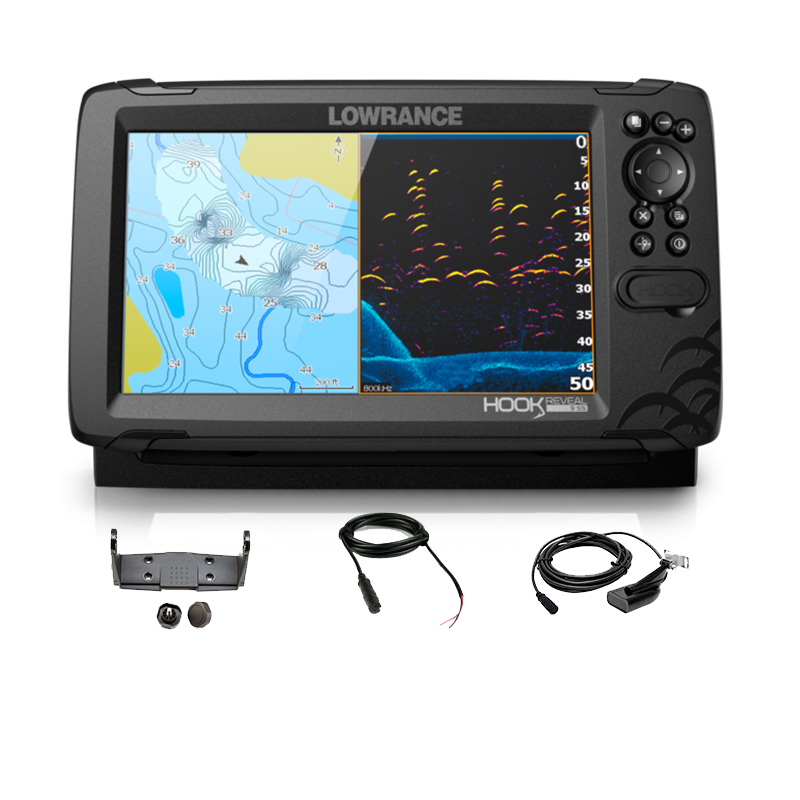 ▷ Lowrance Hook Reveal 9 HDI 83/200 CHIRP DownScan